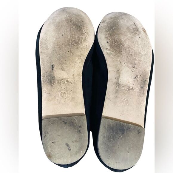 J. Crew Black Suede Leather Tassel Smoking Loafer Pointed Toe Academia Preppy - Picture 9 of 12